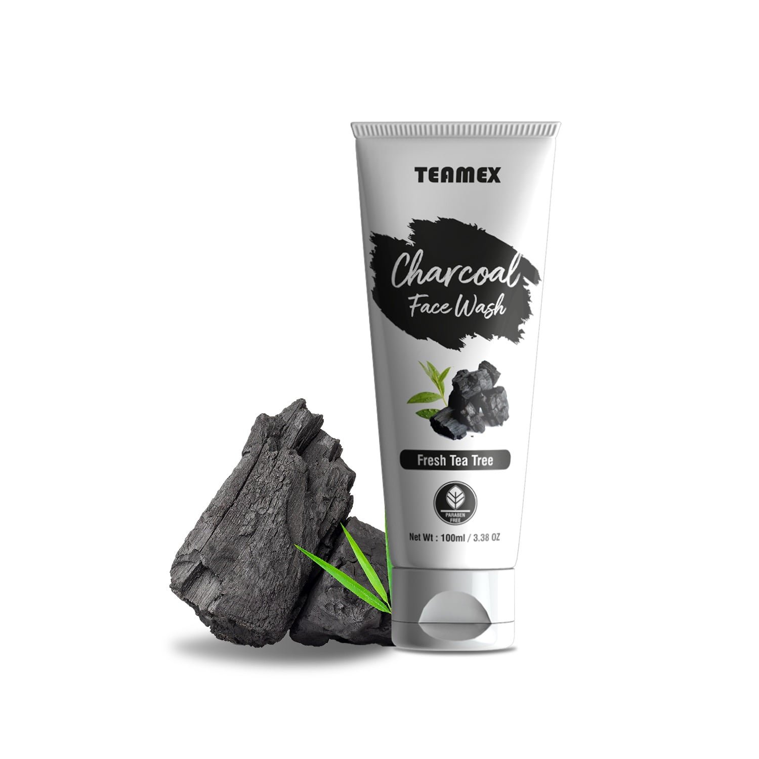 Charcoal Face Wash, Activated Charcoal, Tea Tree Oil, Aloe Vera Extract