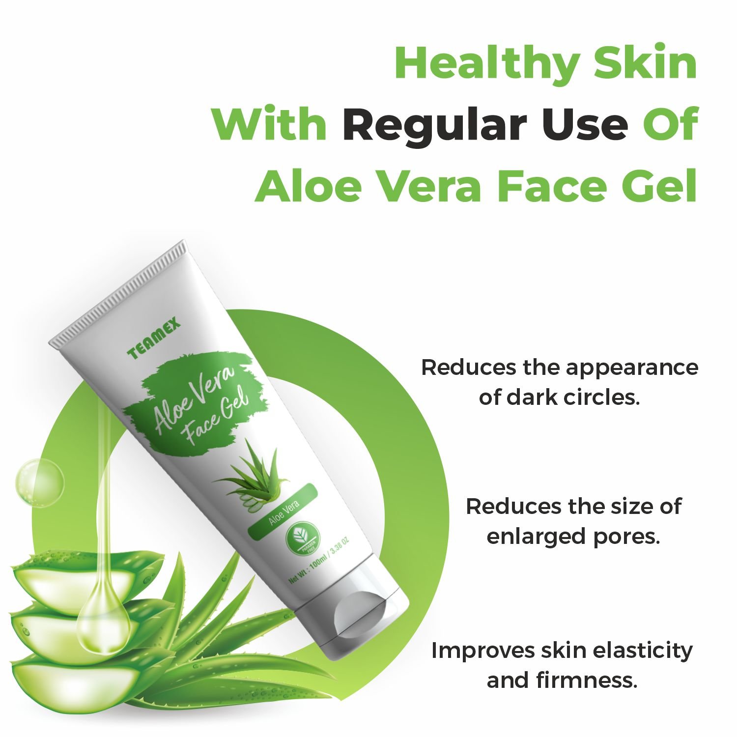 Pure Aloe Vera Gel For Face Hair And Skin In India